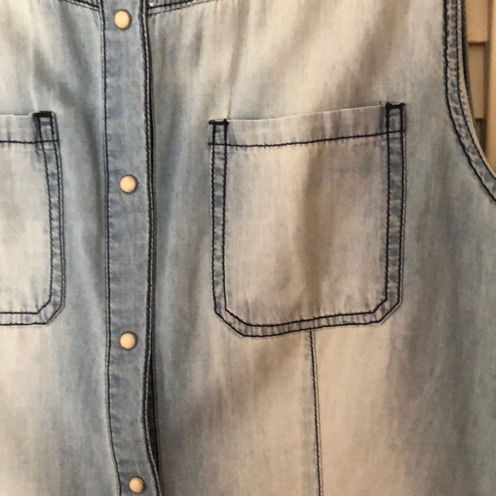 Button down denim tank - Picture 5 of 7